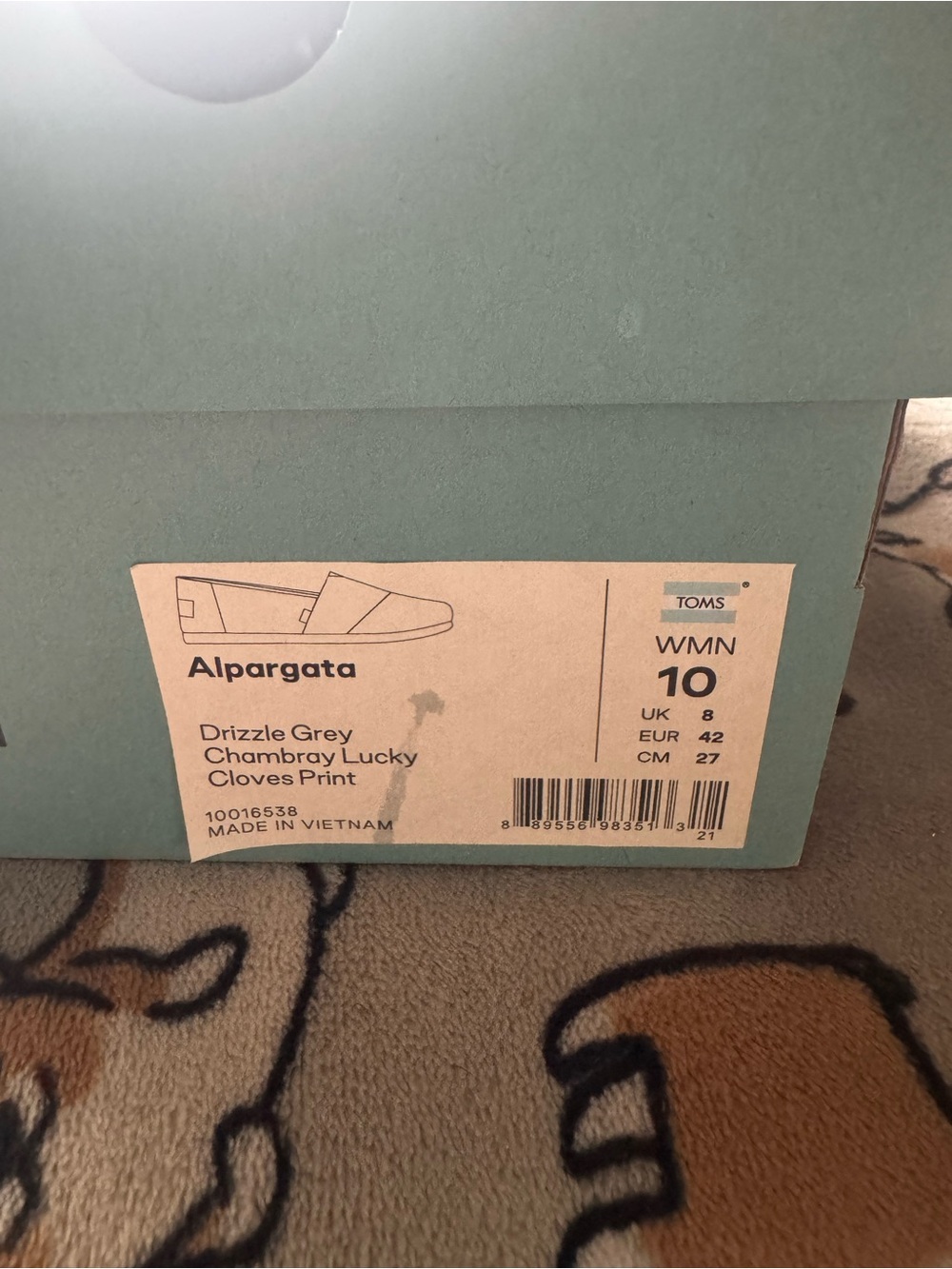 Toms Alpargata - Drizzle Grey Chambray Print